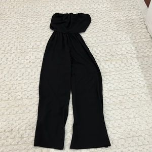 Black Strapless Romper